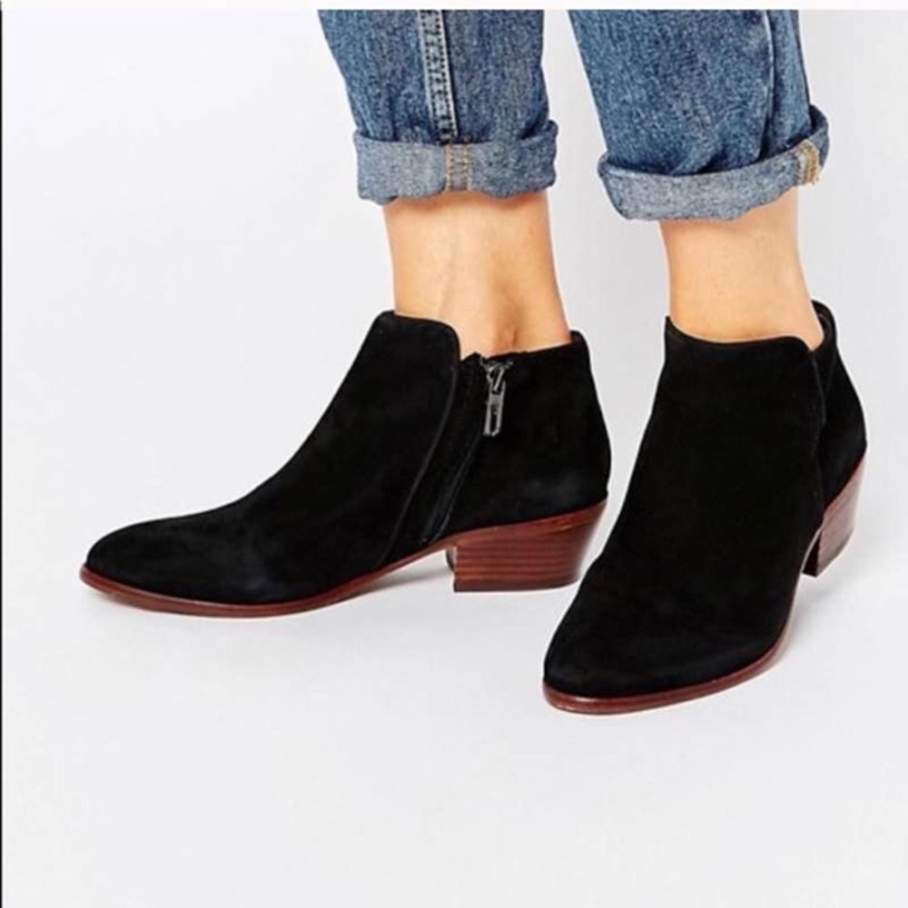 Sam Edelman Petty Bootie Black Suede 10.5M